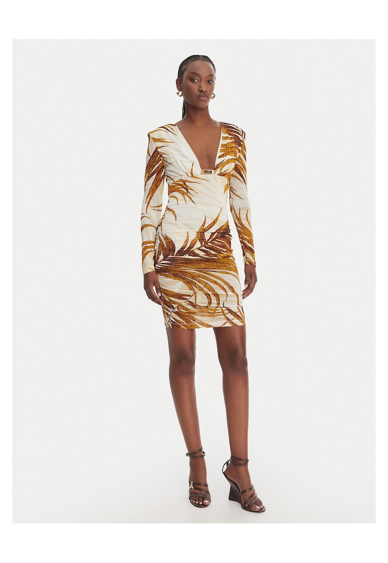 Rochie de cocktail - bej - viscoza