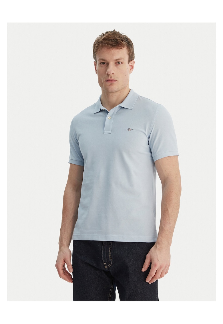 Tricou barbati - slim fit - albastru - bumbac - Albastru