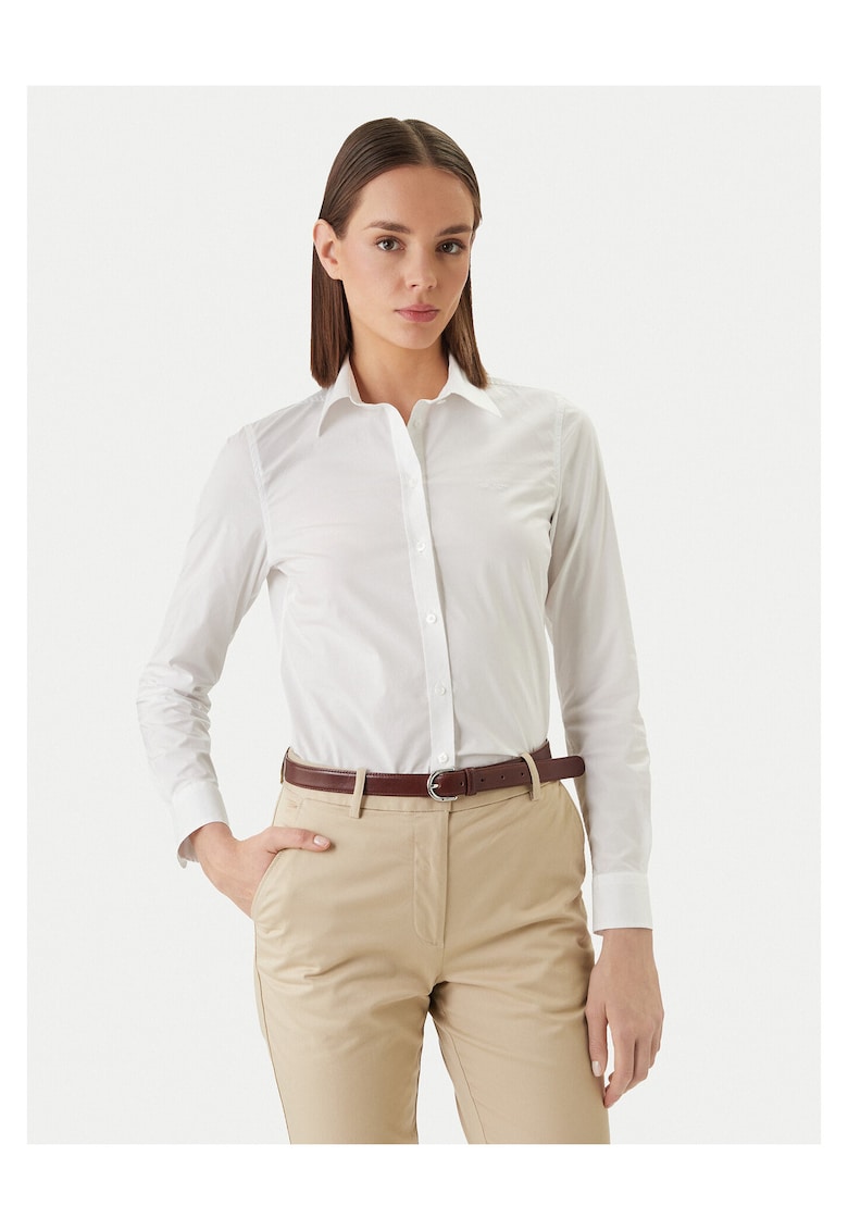 Camasa dama - slim fit - alb - 96% bumbac - 4% elastan - Alb