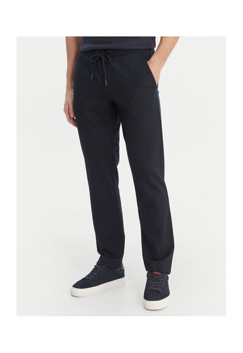 Pantaloni de trening Barbati - bleumarin - 67% viscoza - 25% poliamida - 8% elastan