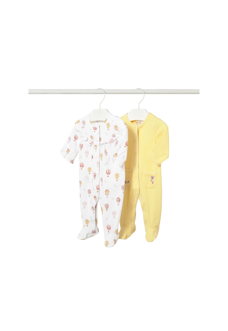 Set salopete Fete - Alb - Galben - bumbac - 654877 - Multicolor