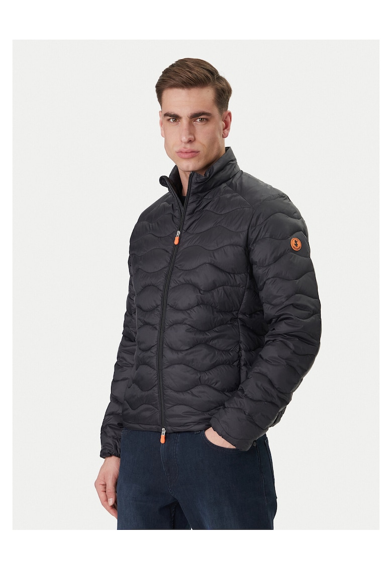 Geaca de tranzitie barbati - din nylon - negru - fermoar