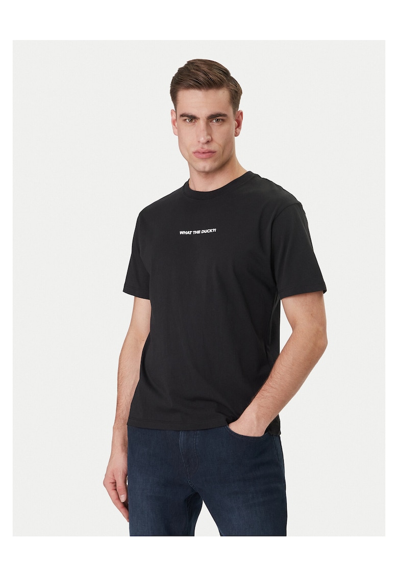 Tricou barbati negru - bumbac organicfqfwq - Negru