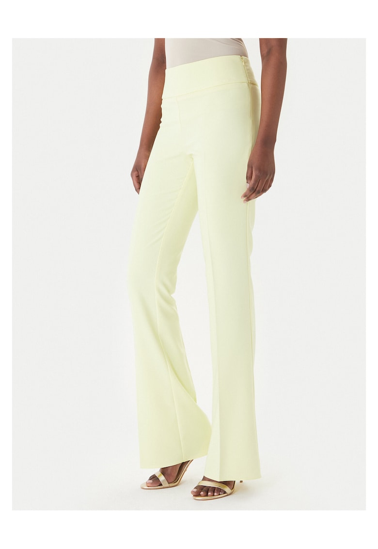 Pantaloni dama - poliester - slim fit - Galben