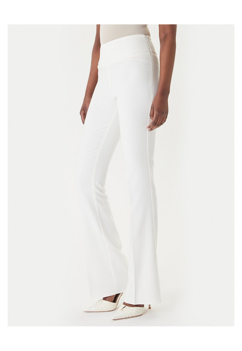 Pantaloni dama - poliester - slim fit - Alb