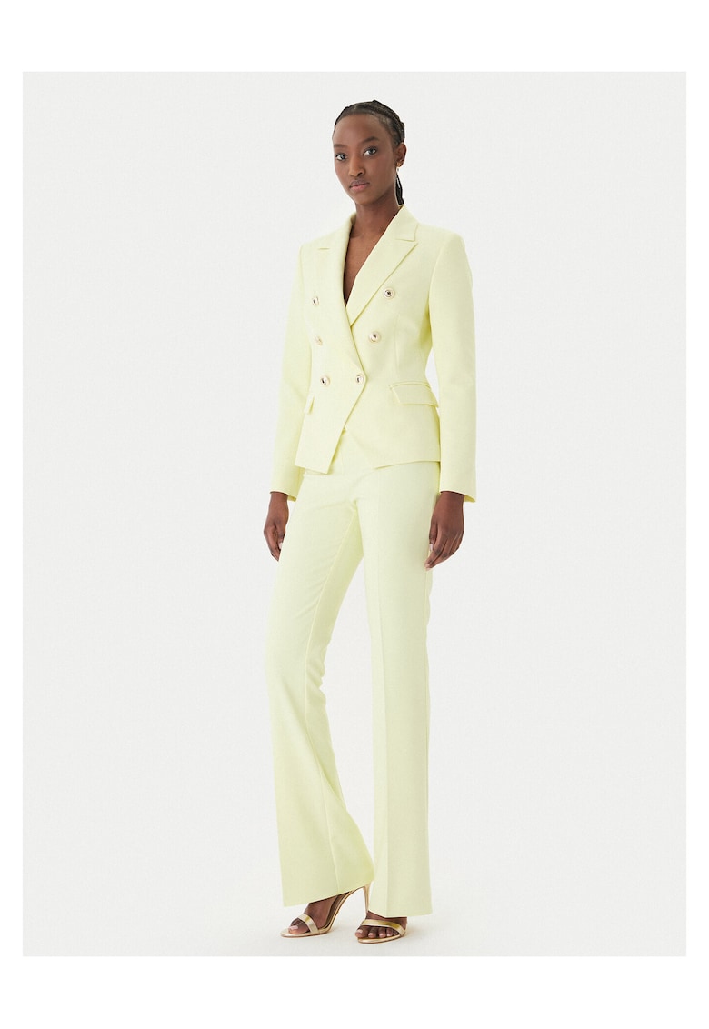 Sacou dama - galben - poliester - exterior 90% poliester - 10% elastan