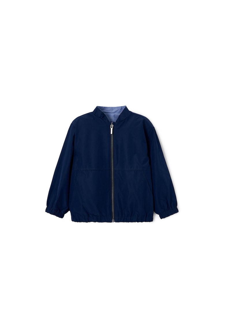 Geaca bomber copii - bleumarin - poliester - fermoar