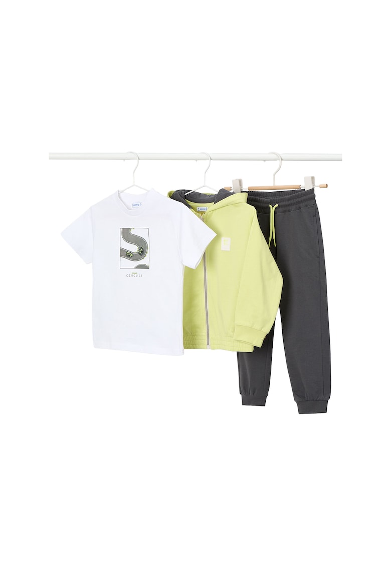 Set trening copii - bumbac - fermoar - galben -