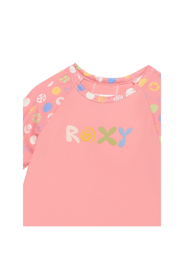Set costum de baie copii - tricou si slip - roz - poliester -