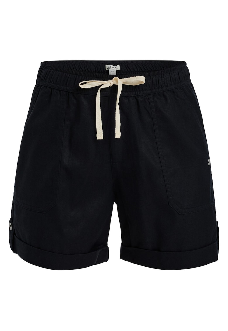 Pantaloni scurti dama - lyocell/bumbac - Negru