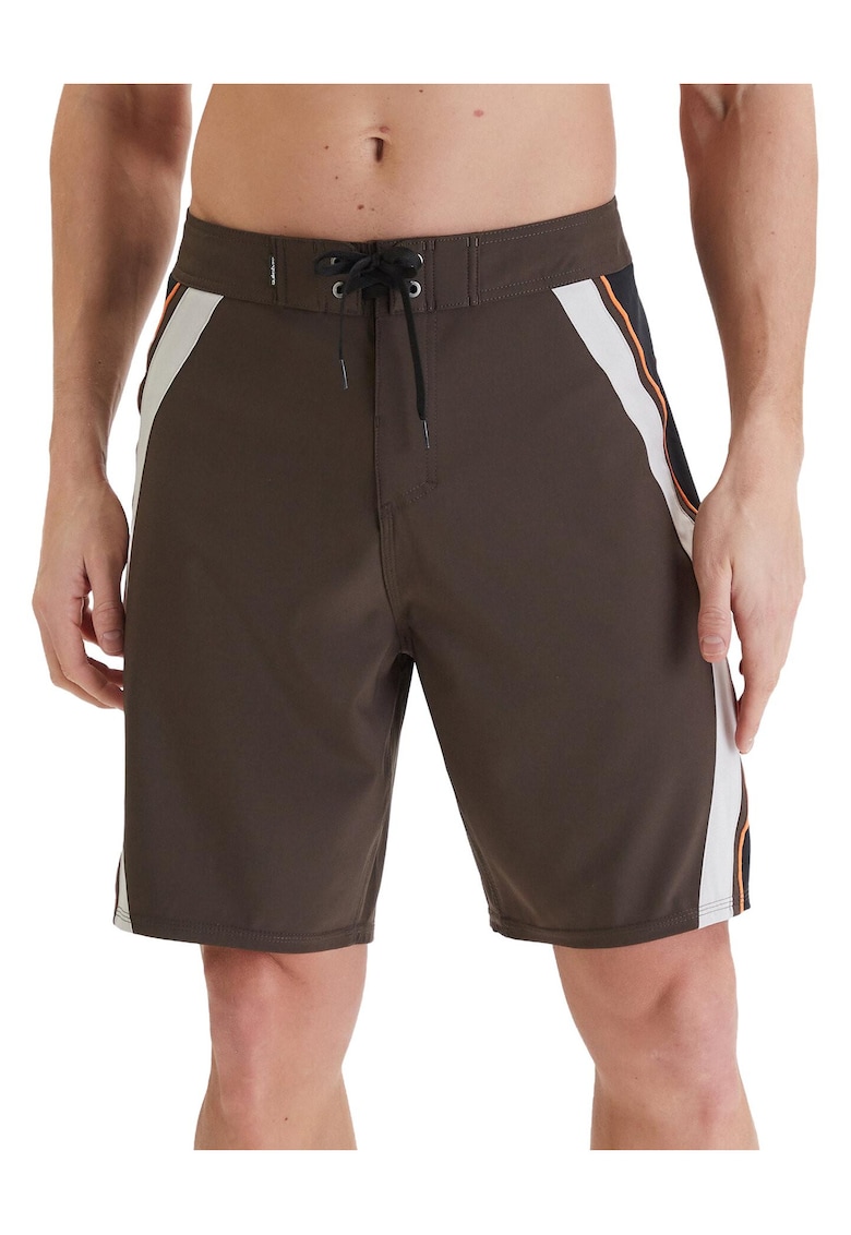 Pantaloni scurti de baie barbati - poliester - maro -