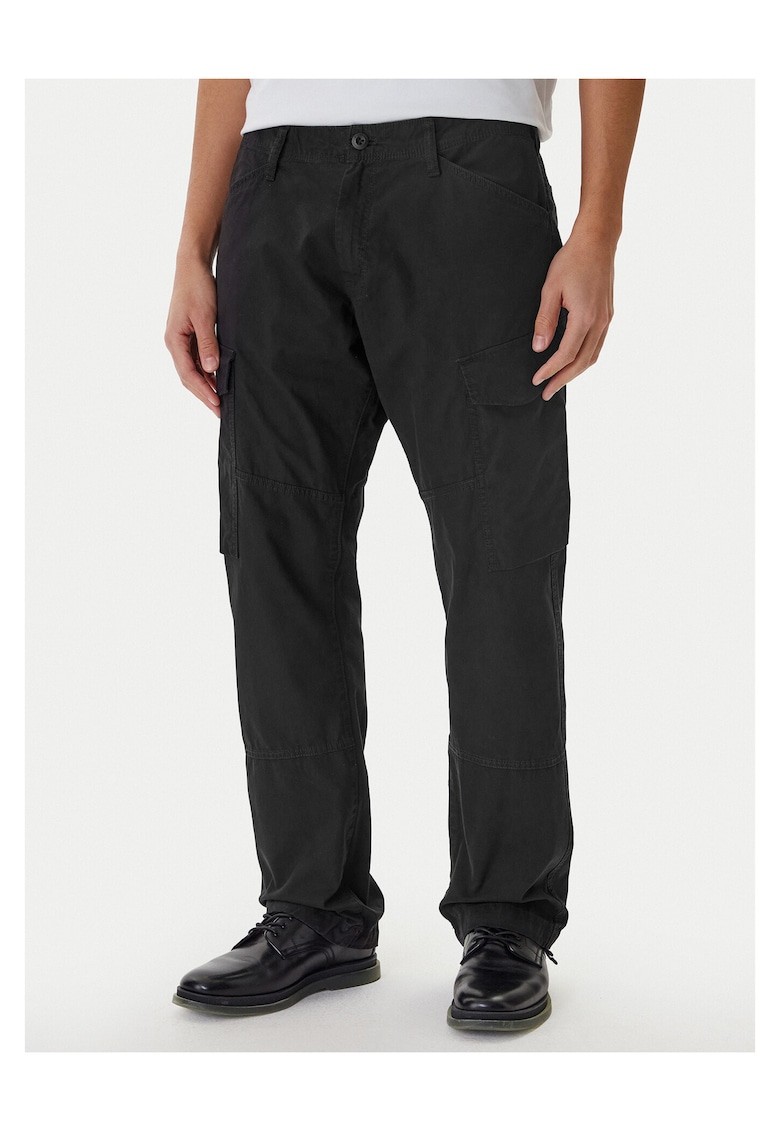 Pantaloni barbati - fermoar - negru - 70% bumbac - 30% bumbac reciclat