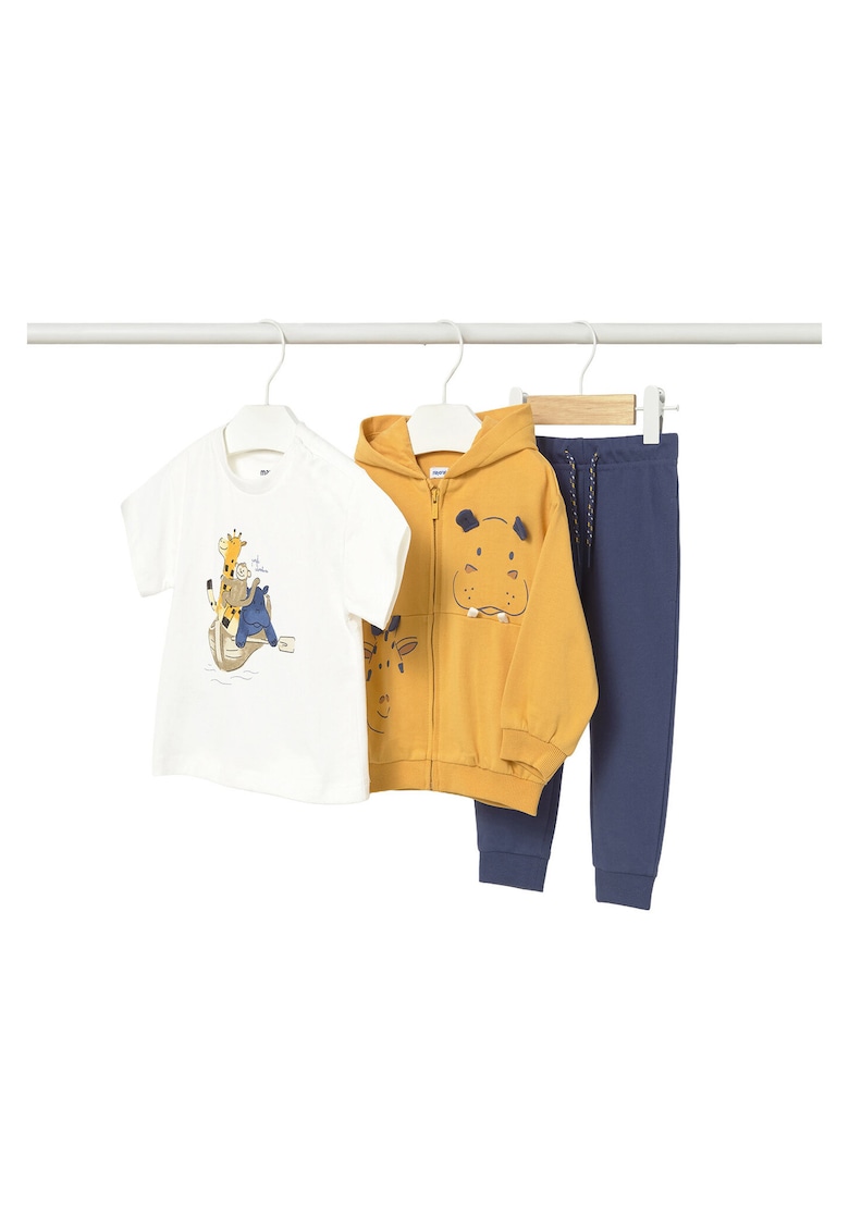 Set de trening baieti - multicolor - bumbac - fermoar -