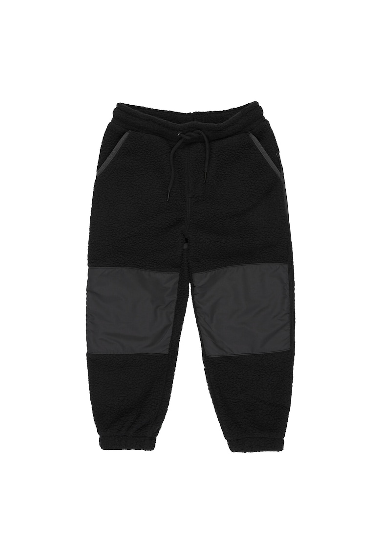 Pantaloni sport copii - negru - gri - poliester reciclat