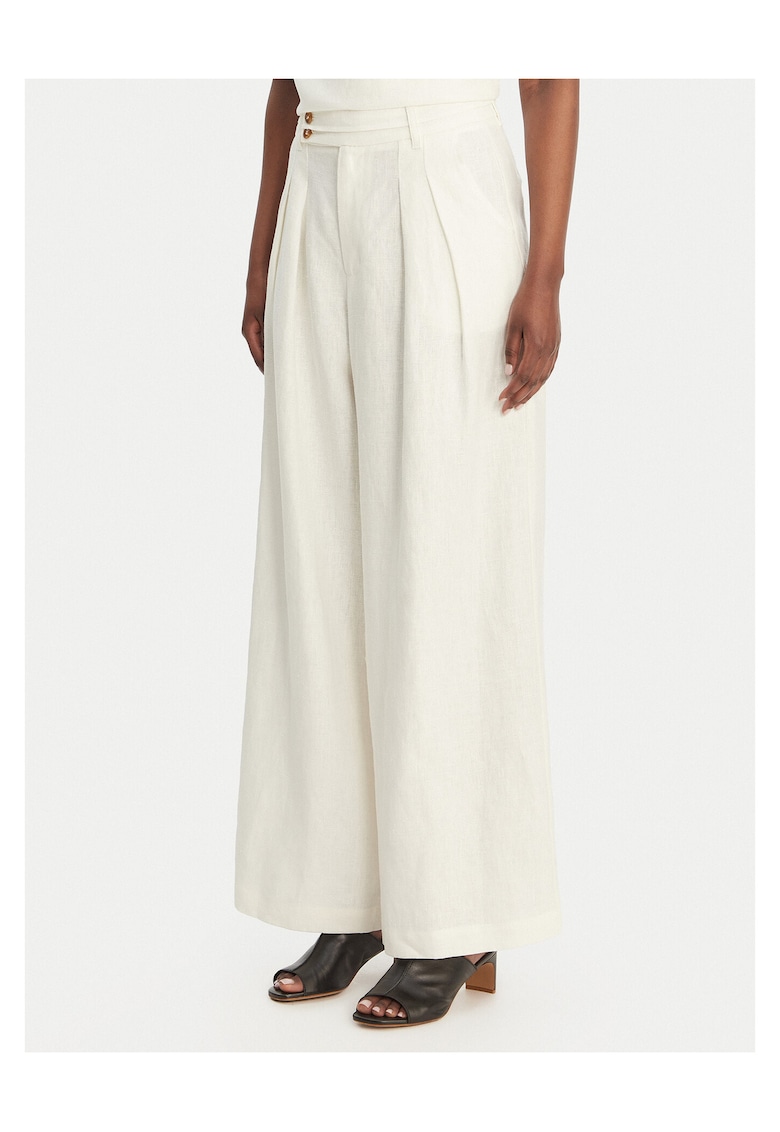 Pantaloni dama palazzo eleganti alb - Alb
