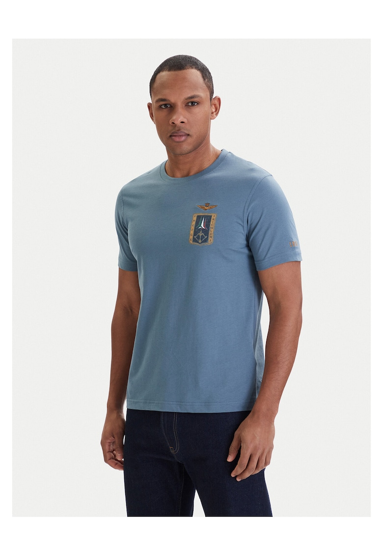 Tricou Barbati - Casual - Bumbac - Albastru