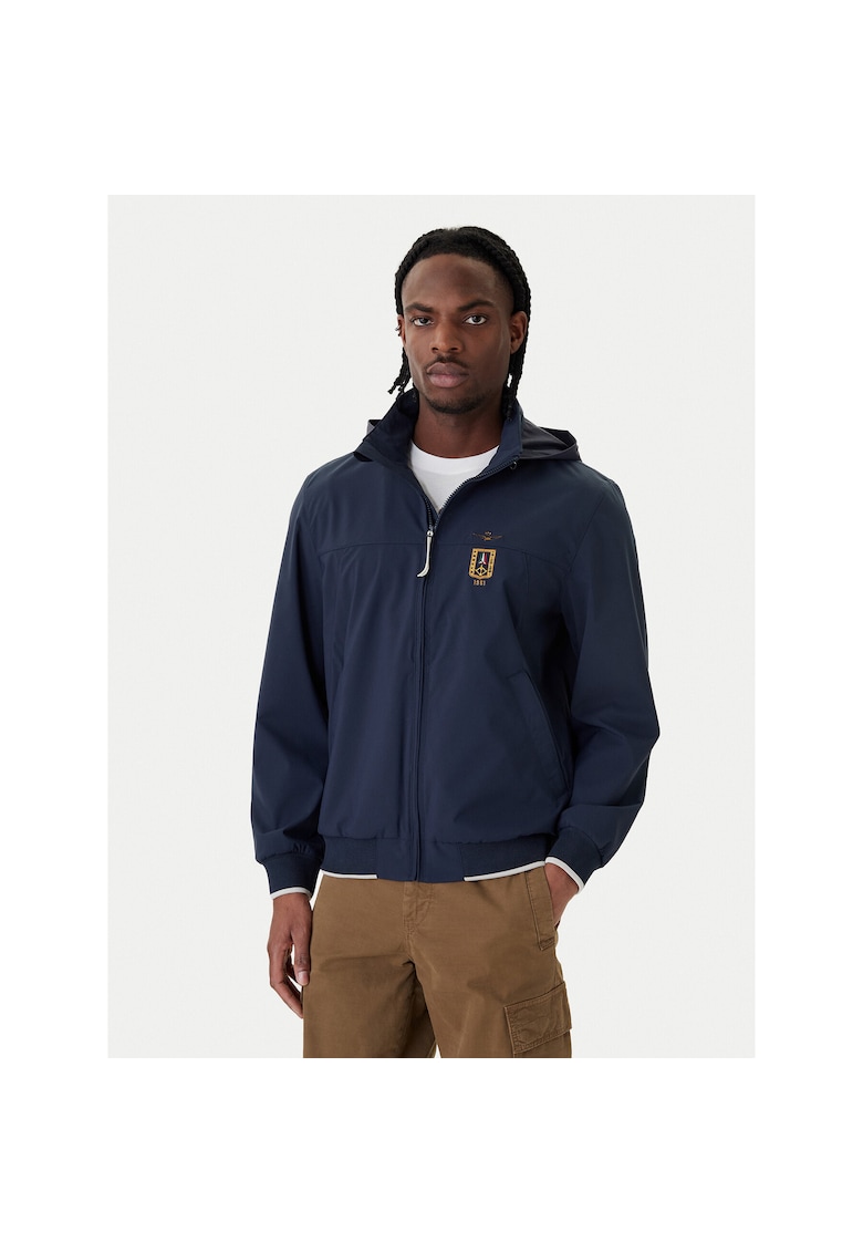 Geaca bomber barbati - bleumarin - poliester - fermoar -