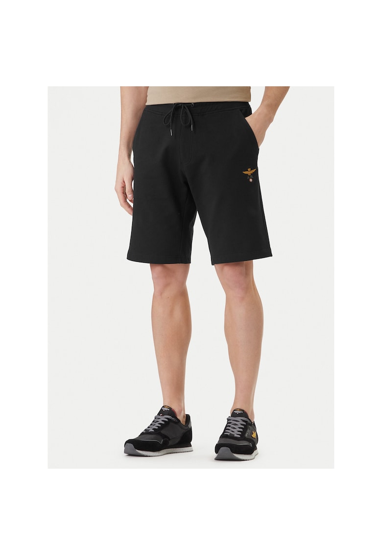 Pantaloni scurti sport barbati - bumbac - negru