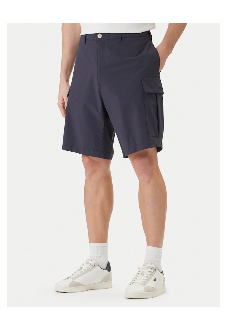 Pantaloni scurti barbati - fermoar - bleumarin - poliamida/elastan -