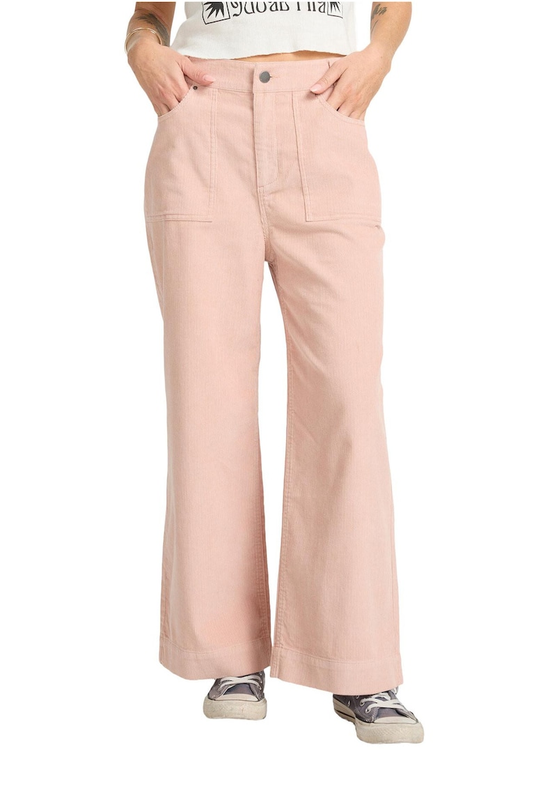 Pantaloni dama bumbac - roz