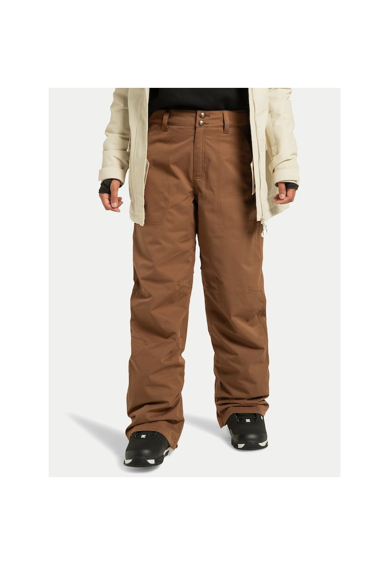 Pantaloni sport dama - maro - poliester reciclat