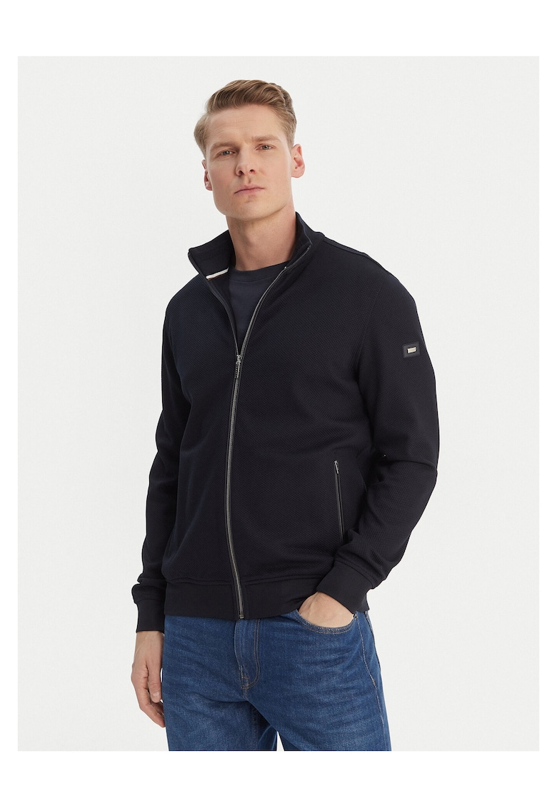 Cardigan barbati - bleumarin - 53% viscoza - 42% poliamida - 5% elastan