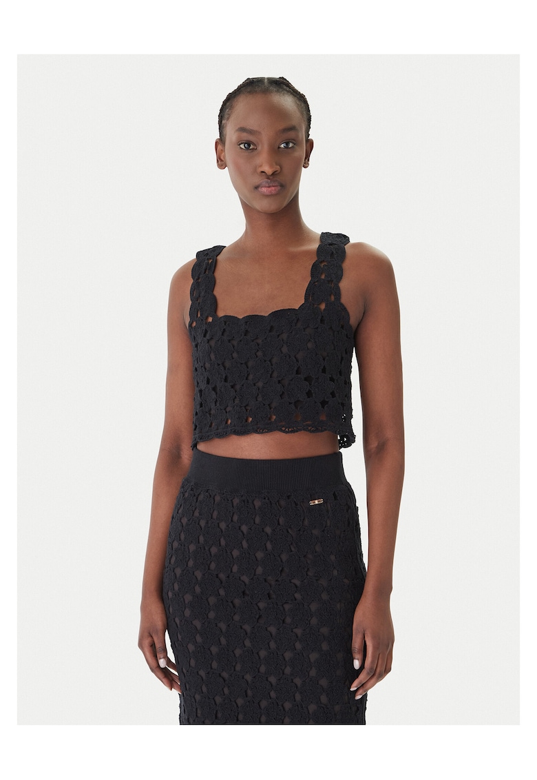 Top dama - Negru - Bumbac -