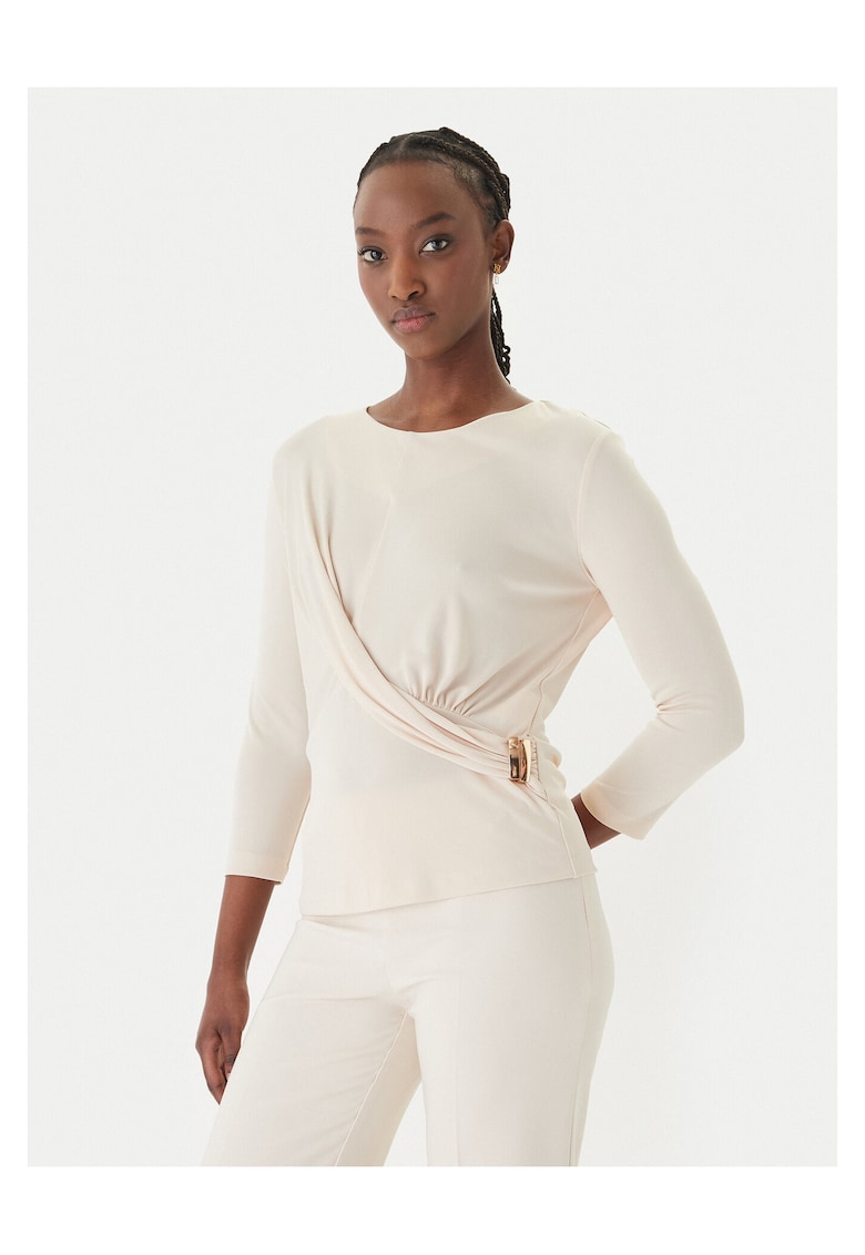 Bluza dama slim fit bej - Bej