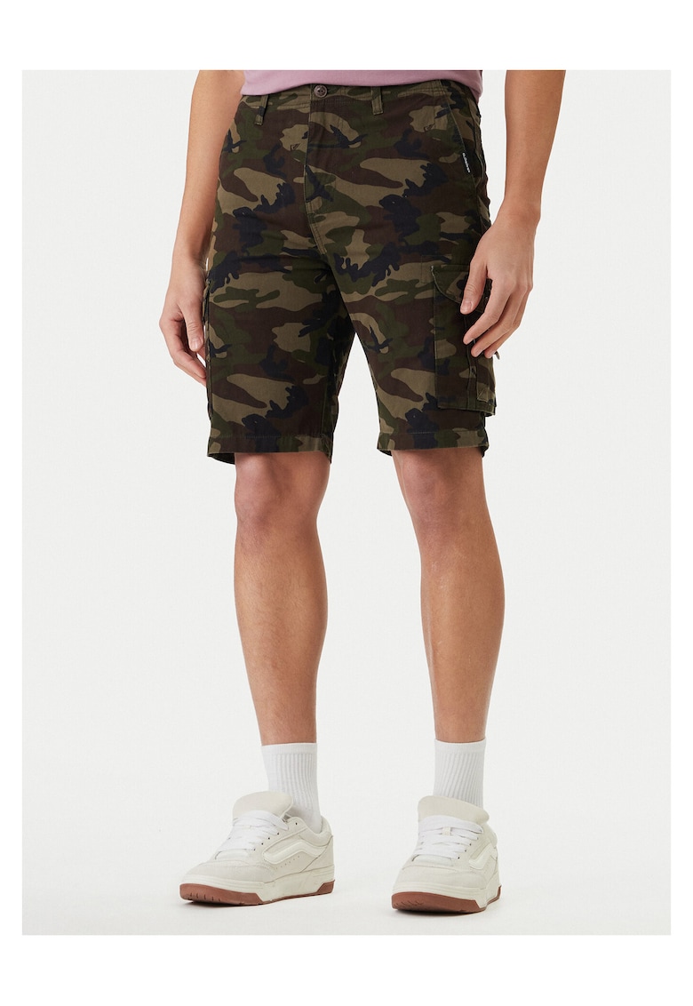 Pantaloni scurti Barbati - bumbac - kaki - fermoar