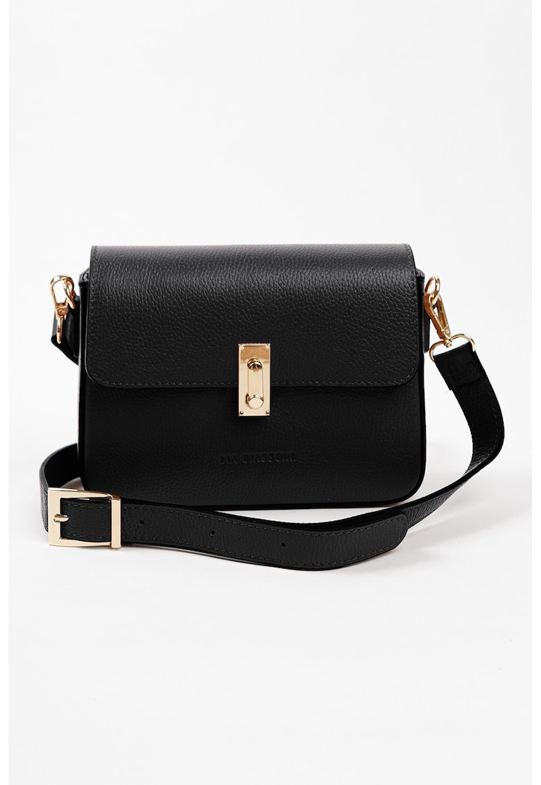 Geanta crossbody cu clapa - Negru