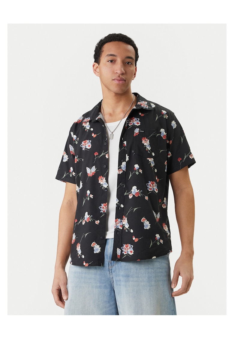 Camasa barbati - neagra - 55% bumbac - 45% viscoza