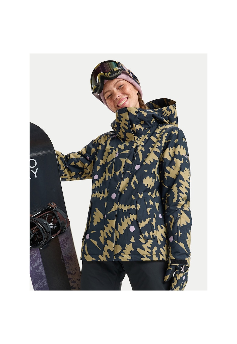 Geaca snowboard femeie - negru - sintetic - multicolor -