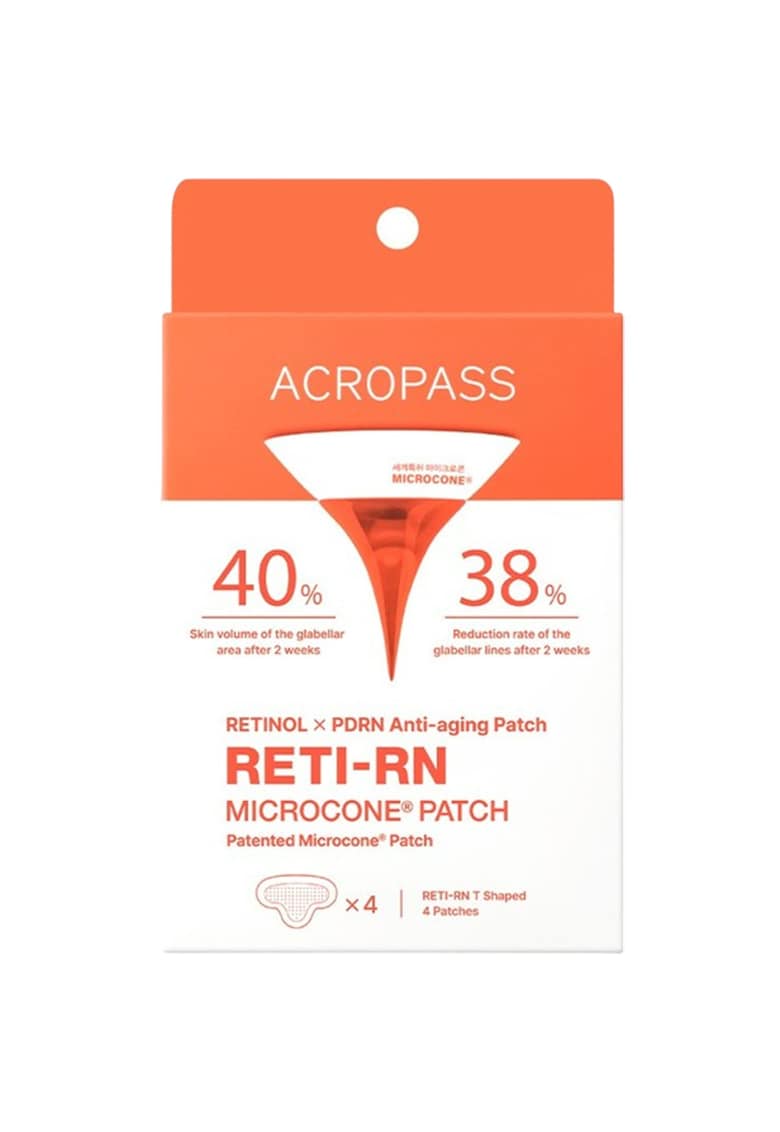 Set 4 plasturi frunte Reti-RN Microcone - retinol - PDRN - T-shaped