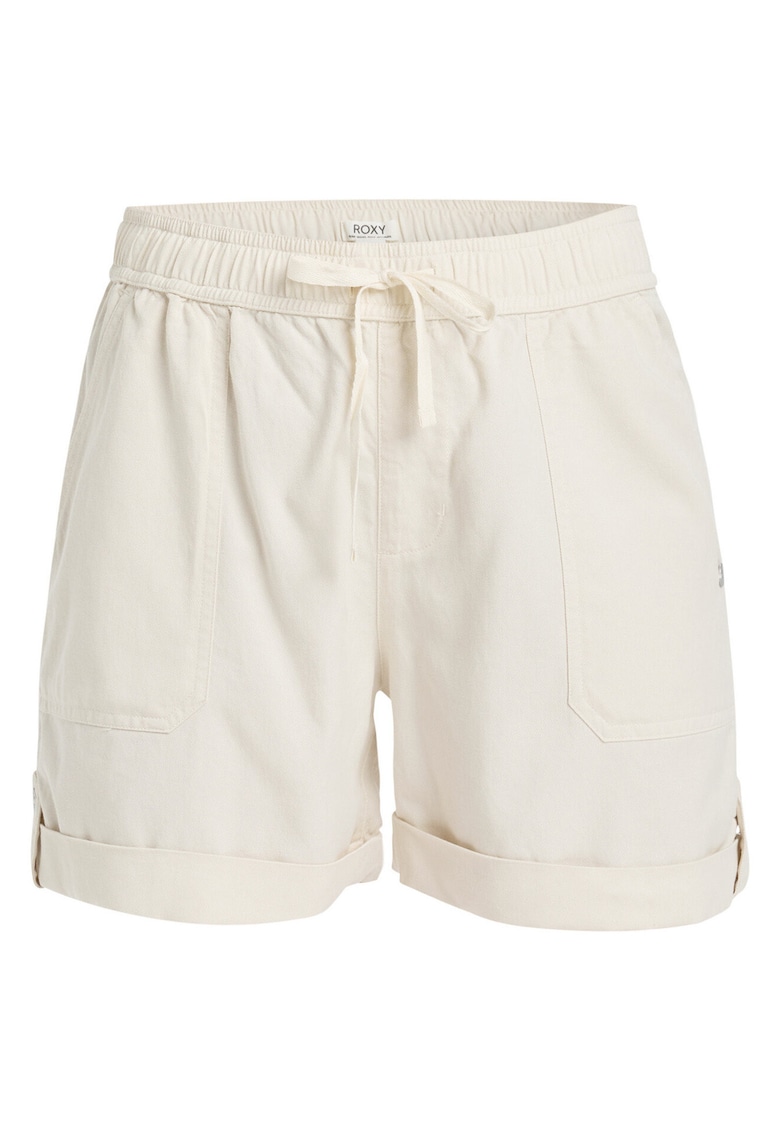 Pantaloni scurti dama - lyocell/bumbac - Ecru