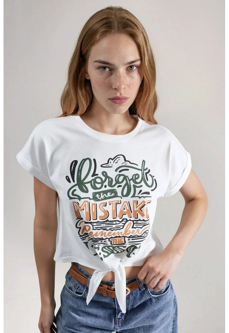 Tricou scurt dama - multicolor - tricot