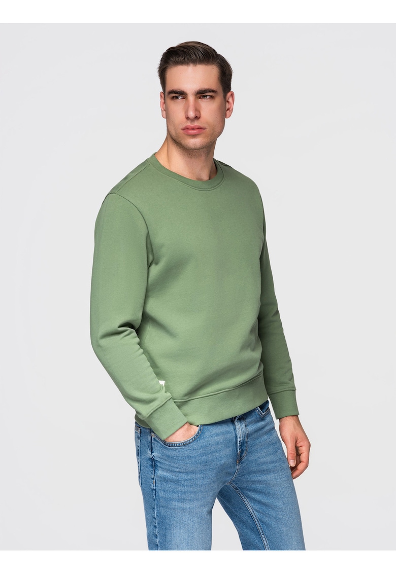 Bluza BASIC uni OM-SSBN-0271 - Verde