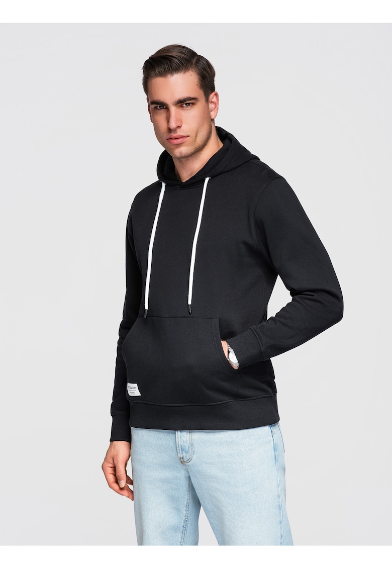 Hanorac uni BASIC OM-SSBN-0270 - Negru