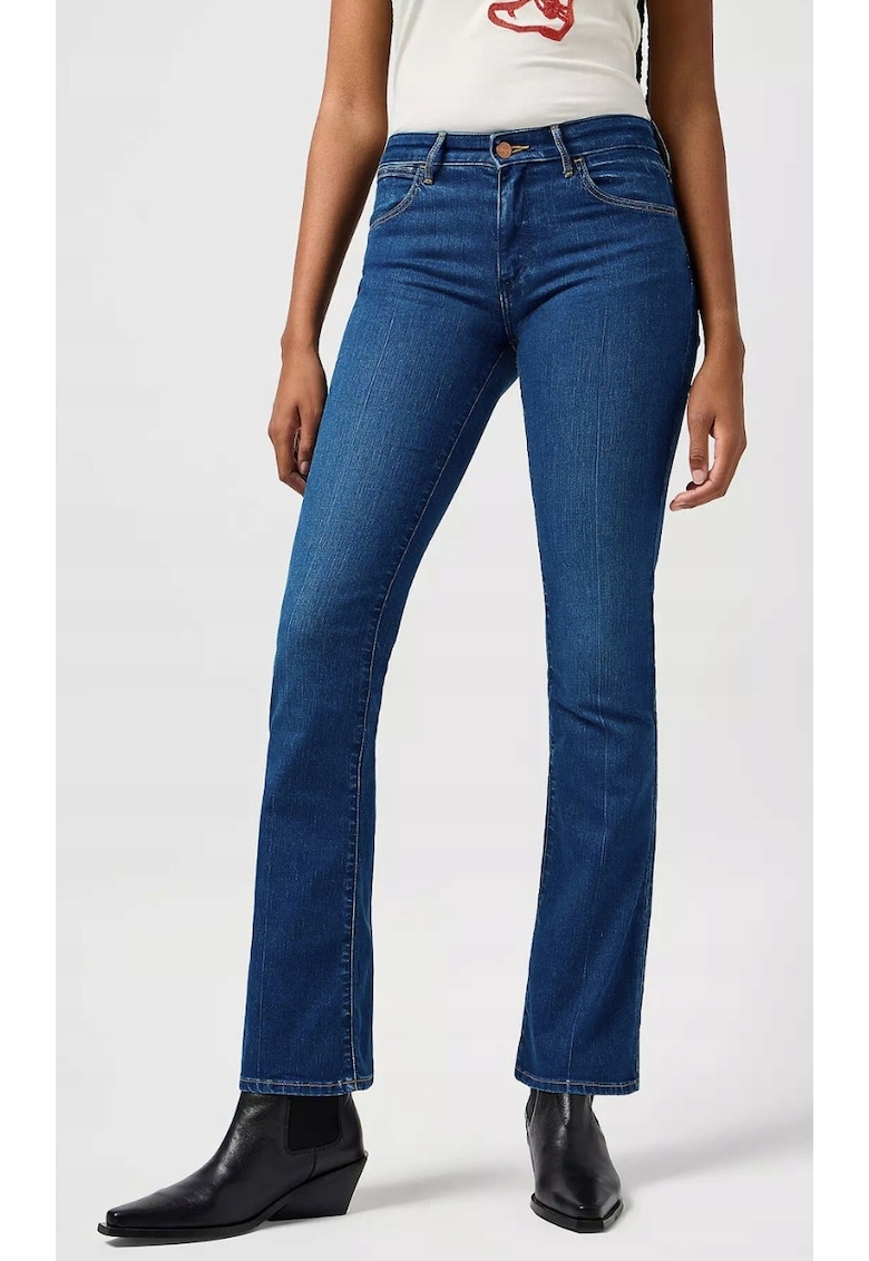 Blugi dama - Bootcut 625 - albastru inchis - elastic - bumbac/poliester/elastan