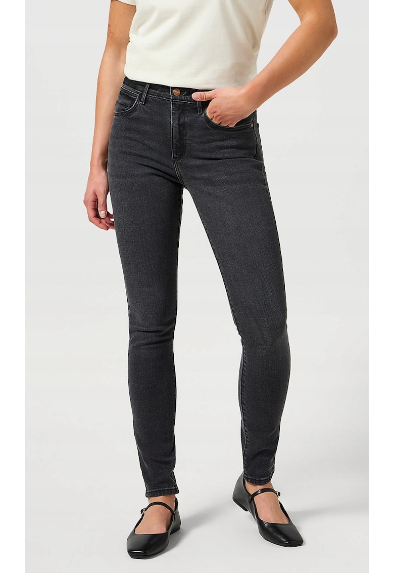 Blugi dama - HIGH SKINNY - talie inalta - negru - Negru