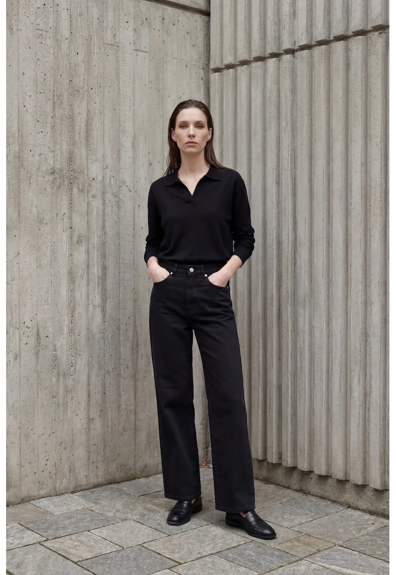 Blugi dama - talie inalta - croiala larga - denim - INTL -