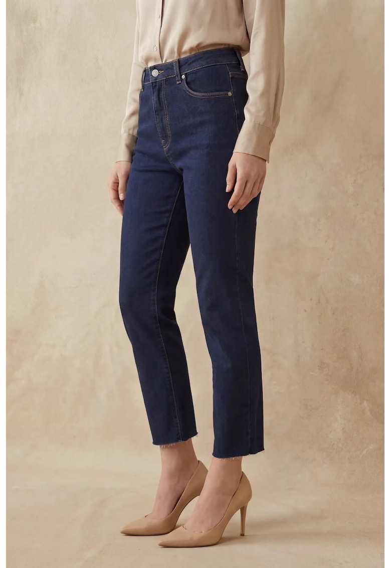 Blugi dama - skinny - talie inalta - bleumarin - denim -