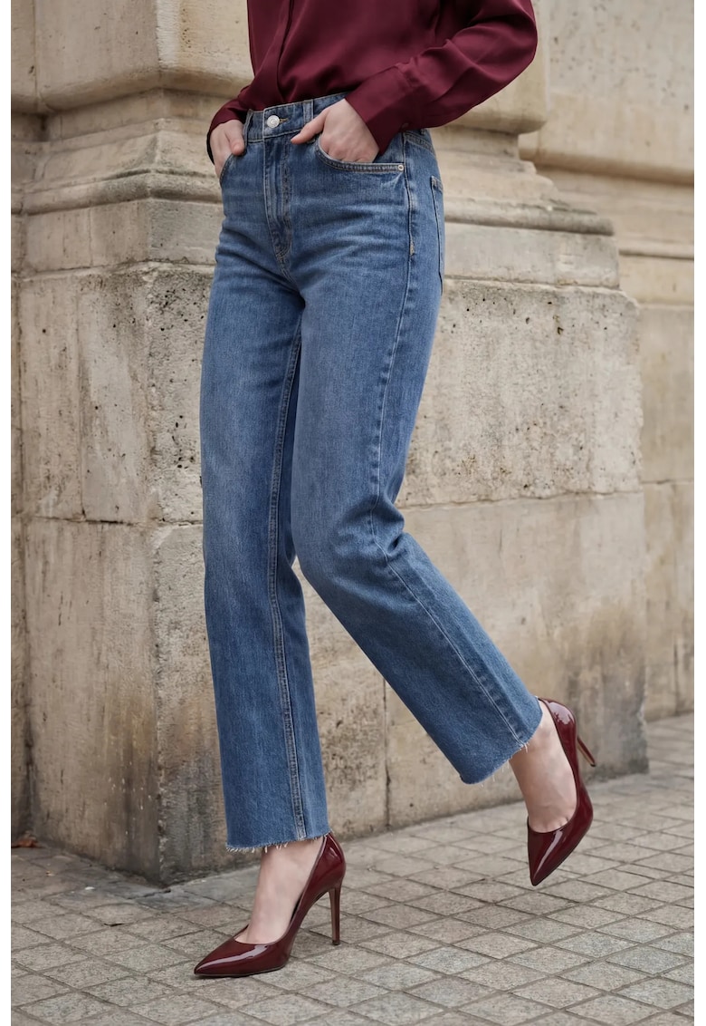 Blugi dama - talie inalta - albastru - denim