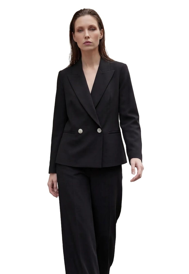 Sacou dama - clasic cu nasturi - negru