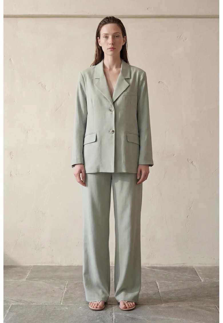 Sacou dama - bumbac/in - verde salvie