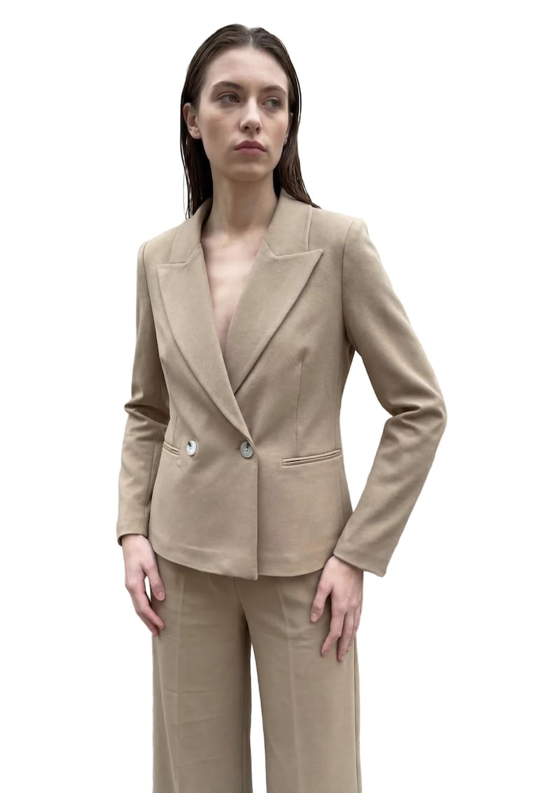 Sacou dama - clasic - maro camel