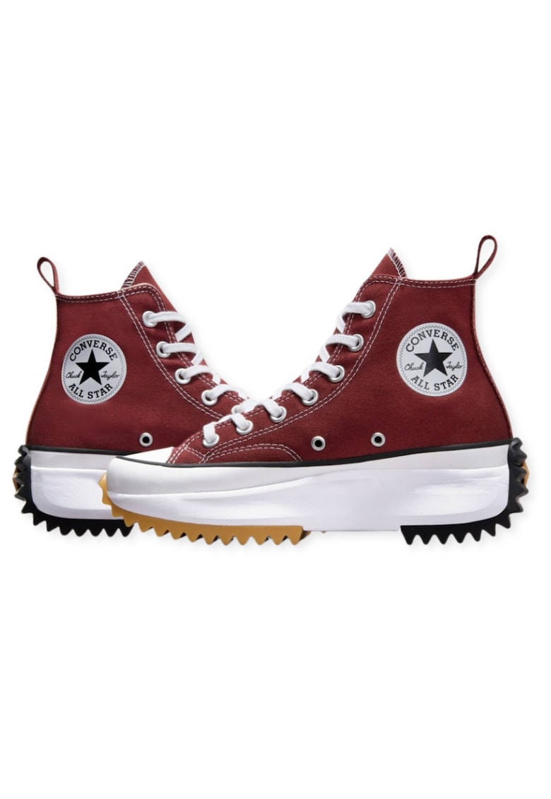 Tenisi flatform de panza cu logo - Bordeaux