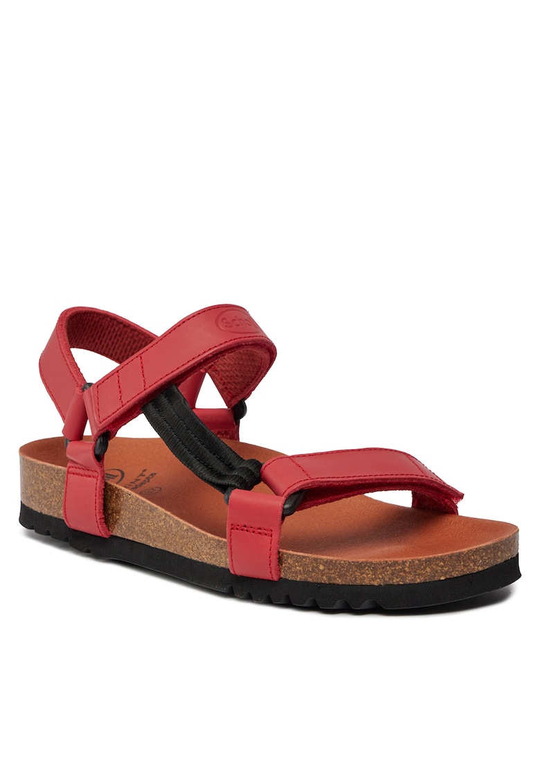 Sandale dama - rosu - textil