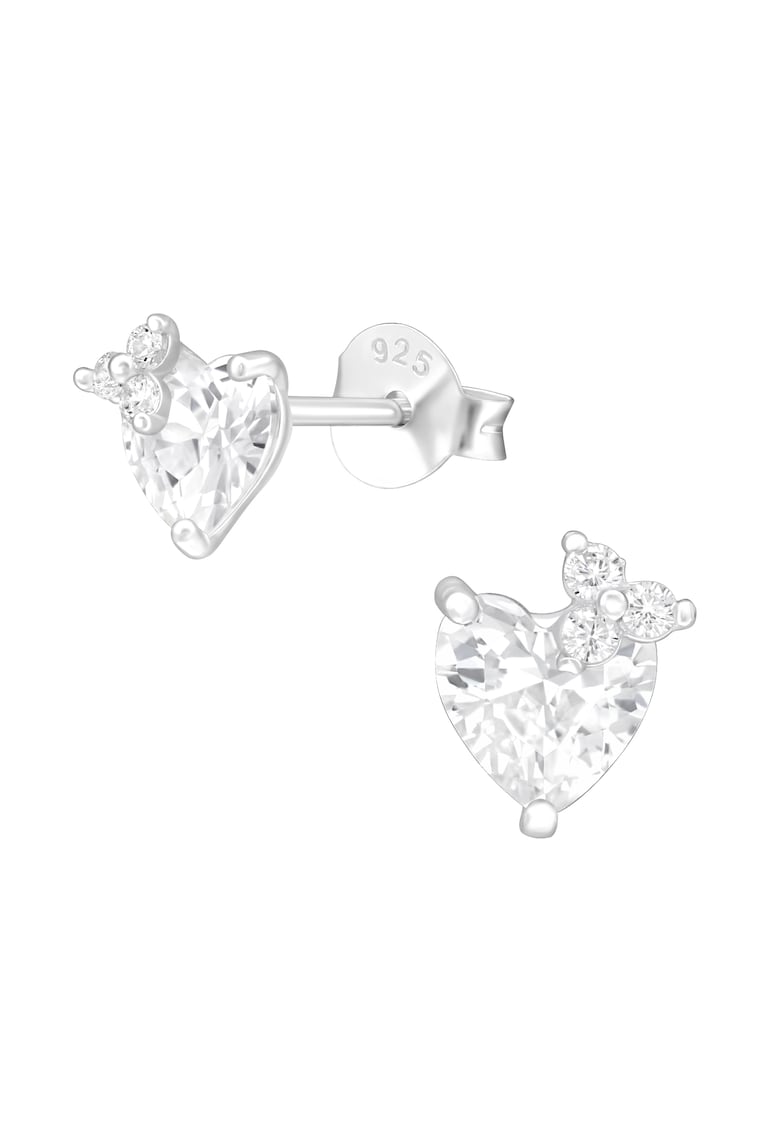 Cercei din Argint 925 Inimi cu Cristale