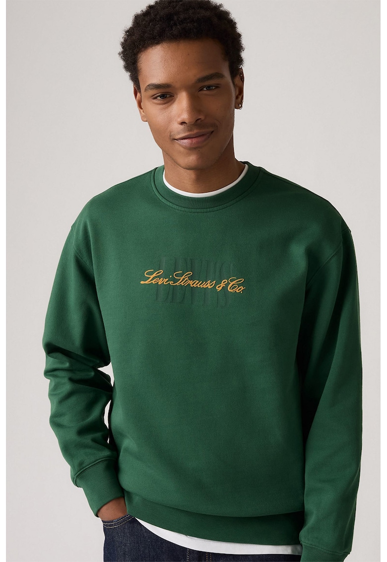 Bluza de trening relaxed fit de bumbac - Verde englez