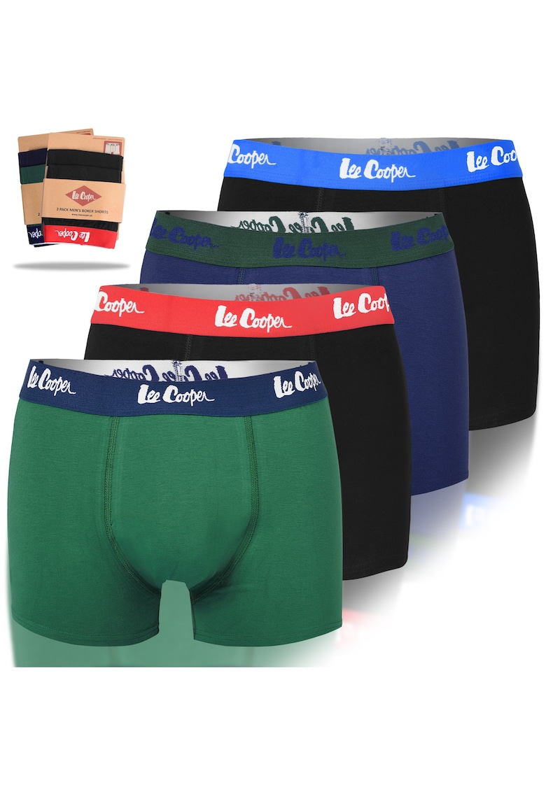 Set 4 Boxeri Barbati - Model BM4143 - Bumbac - cu Logo - Multicolor